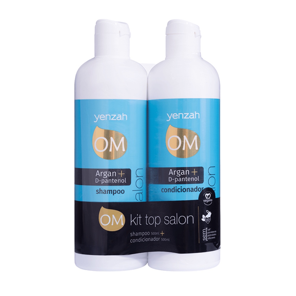 Kit Yenzah Om Top Salon Com Shampoo E Condicionador 2x500ml