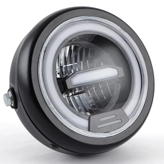 Farol de LED Universal Para Motocicleta, Holoforte Redonda Para Moto, Harley Sportster Cafe Racer, Honda, Yamaha, Suzuki