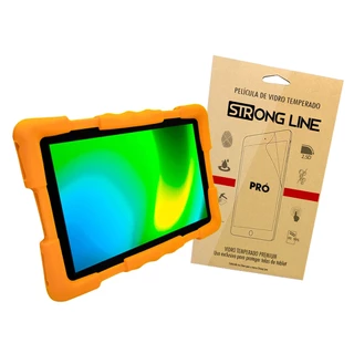 Capa Infantil Tablet Multilaser M9S Go M9 Case Anti Impacto Silicone Aderente + Pelicula de Vidro