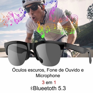 3 em 1 Fone De Ouvido E Microfone Bluetooth Música e Chamada de telefone Óculos De Sol Para Xiaomi Samsung IOS HD Portátil Anti-Ultravioleta