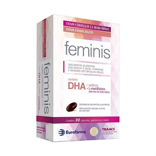 Feminis Suplemento Alimentar C/ Ômega 3 (DHA) Eurofarma C/30 Cápsulas