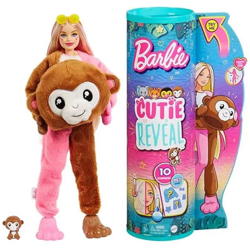 Barbie Cutie Reveal Boneca Série Selva Item Sortido – 1 Unidade