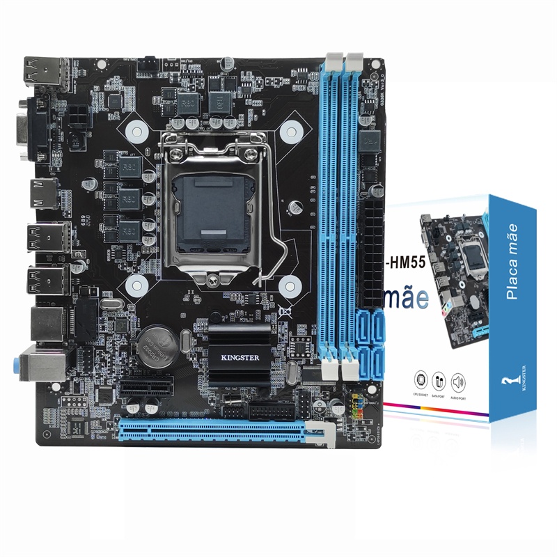 (original / Em Estoque) H55 Motherboard LGA 1156 DDR3 Memory Para Intel LGA1156 Desktop Mainboard I3 I5 I7 Xeon X3470 Computador Placa Mae Intel Core I3-5xx/ I5-6xx/ I7-8xx/Xeon 34xx/Xeon X3480