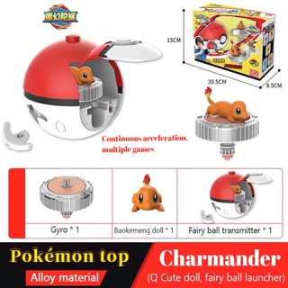 Pokemon figuras de ação pikachu original girando topo dos desenhos animados  girando batalha jogo presente aniversário