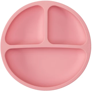 Pratinho em Silicone Rosa com Divisórias e Ventosas 15631 Buba
