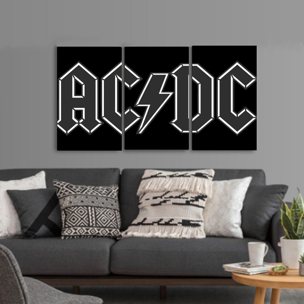 Quadro Decorativo Rock ACDC AC/DC Quarto Sala 3 peças 20x30 | Shopee Brasil