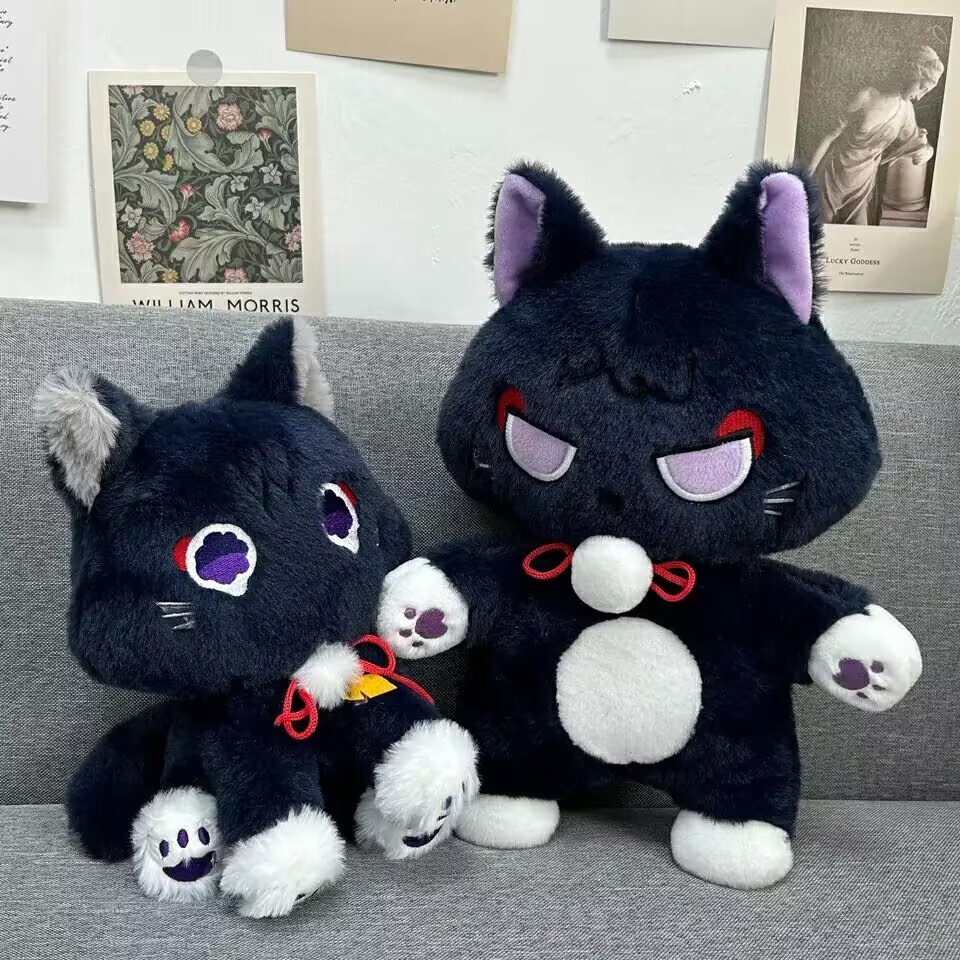 25cm Jogo Genshin Gato Preto Fluffy Impact Wanderer Pet Brinquedos de  pelúcia Scaramouche Cat Cosplay Boneca Macio Travesseiro Recheado Presente  Para Crianças - AliExpress