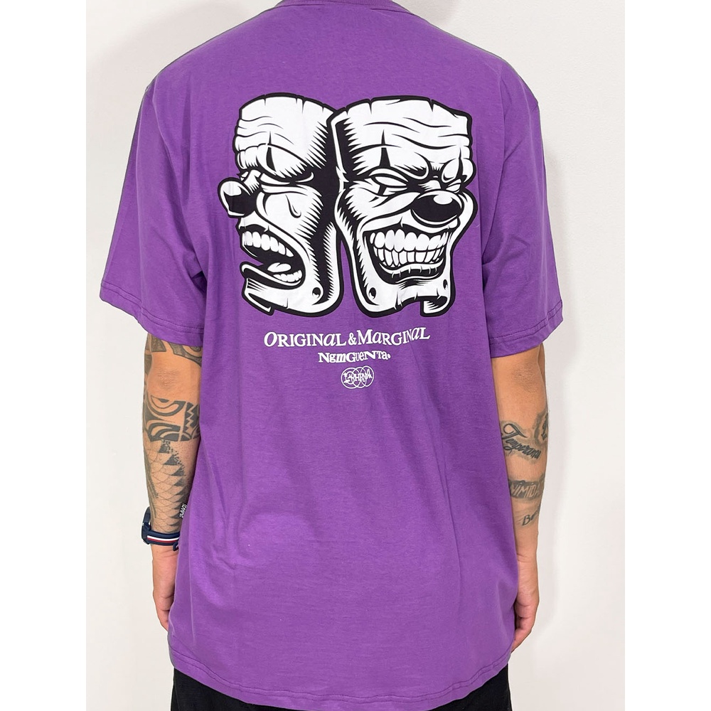 Camiseta Chronic Chora Agora Ri Depois Mask Lilás Shopee Brasil