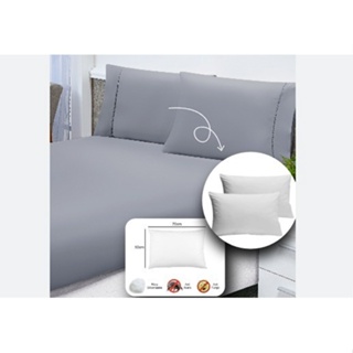 Roupa Cama Queen 400 Fios 3pcs Toque Acetinado CINZA +2 Travesseiro SILICONIZADO
