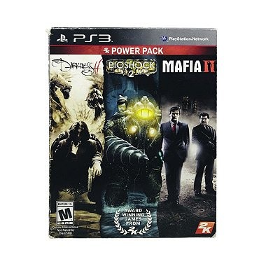 Power Pack: Mafia II + Bioshock 2 + The Darkness 2 PS3 Mídia Física