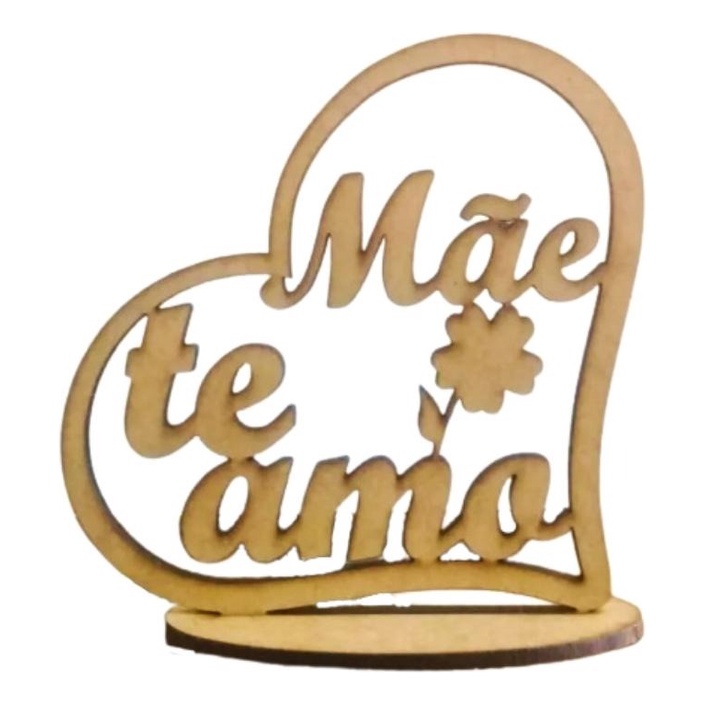 50 Lembrancinhas Dia Das Maes Centro De Mesa Coracao Mdf em Oferta na Shopee