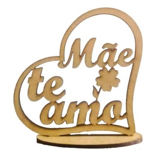 50 Lembrancinhas Dia Das Maes Centro De Mesa Coracao Mdf em Oferta na Shopee