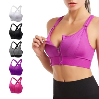 Novo Zíper Frontal De Soutien Esportivo Feminino Com Ajustável Sem Costura Roupa Interior Feminina Fio Tamanho S-5XL