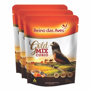 Curio gold mix 500g kit 3un - Reino das aves