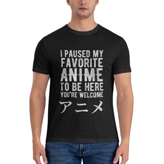 eu pausei meu anime para estar aqui design de camiseta de amante