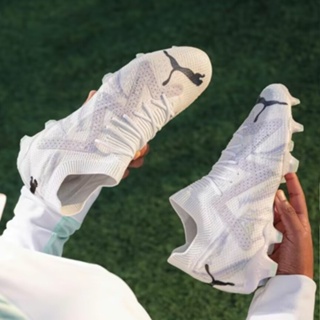 Sapato branco elegante fresco corpo cor principal azul-roxo revestimento inteligente textura feminina atleta botas de futebol FG