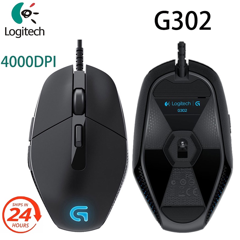 Rato De Jogo 24h Ship-Logitech G302 USB Wired Game Mouse RGB Breathing Light Adequado Para De Computador De Escritório Doméstico