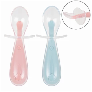 Colher De Silicone Escudo Protetor Treinamento Bebê Buba