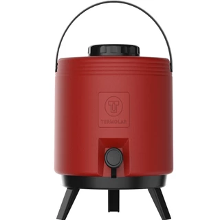 Botijão Garrafa Térmica Cor Vermelho Maxitermo 8 Litros Com Torneira e Pés Retratil Termolar em Oferta na Shopee