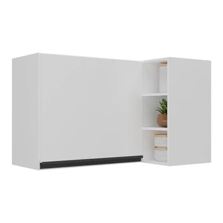 Armário de Cozinha Aéreo de Canto Veneza Multimóveis MP3742.964 Branco/Preto