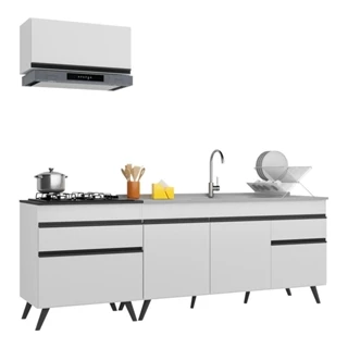 Armário de Cozinha Compacta Veneza Multimóveis MP2074.964 Branco