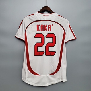AC Milan Camisa Retro 06-07 Branca 3 # Maldini 21 Pirlo 22 Kaká
