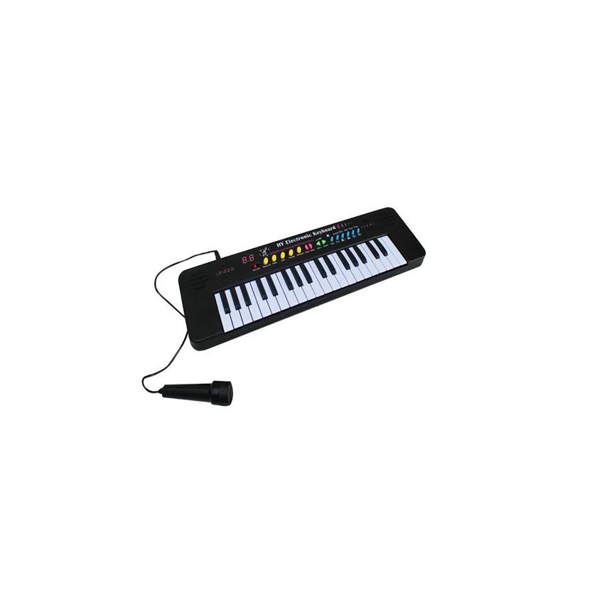 Teclado Piano Infantil Musical Rock Star 37 Teclas com Microfone e