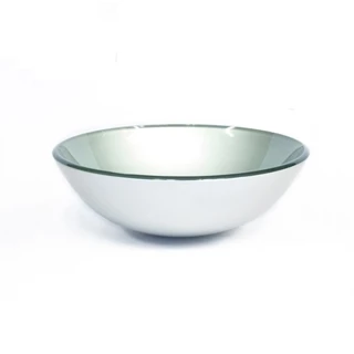 CUBA DE VIDRO REDONDA 31CM PRATA