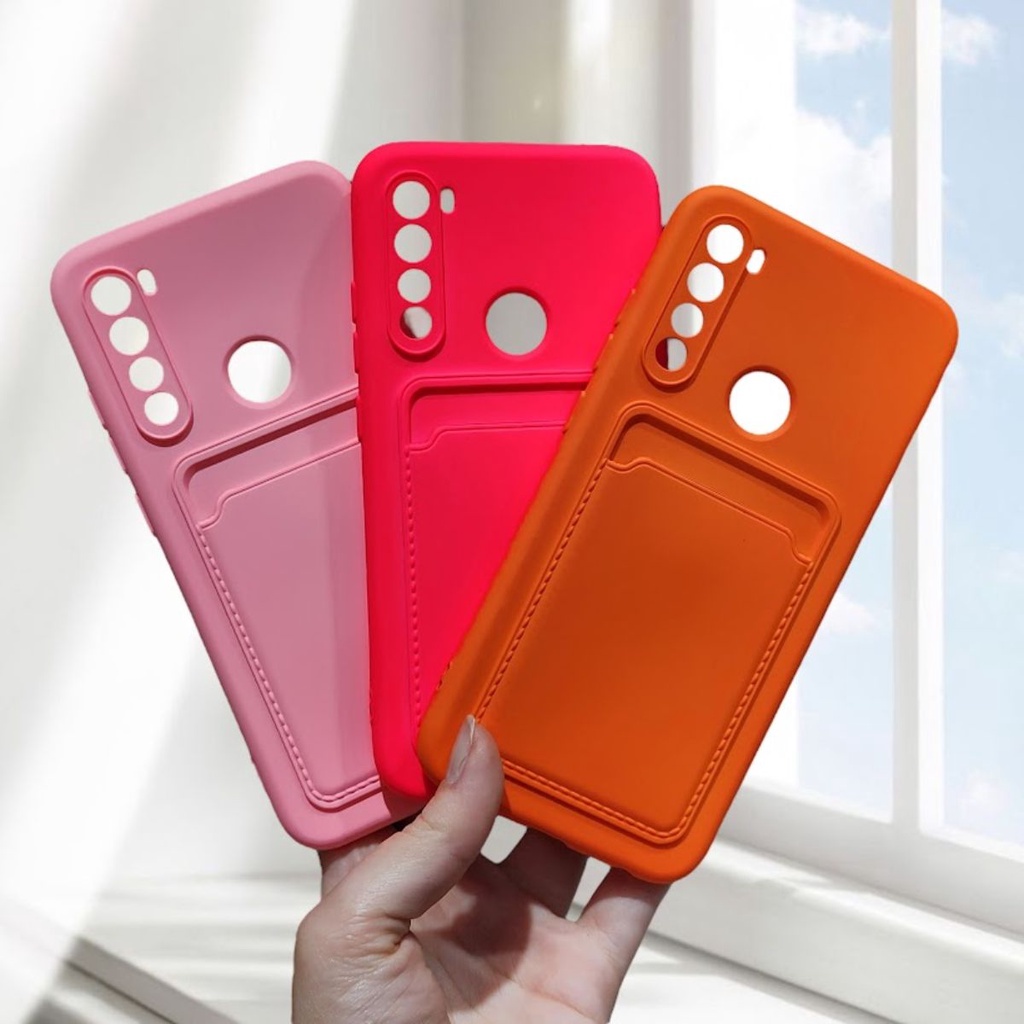 Capa Para Xiaomi Note 8 Porta Cartão Aveludada