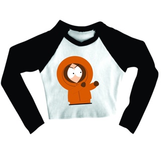 Cropped Feminino Preto Tumblr blogueira South Park Kenny McCormick