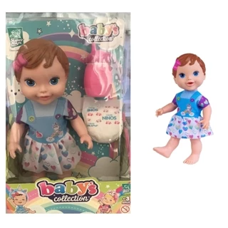 Brinquedo infantil Babys Collection Vestido Azul 467 - Super Toys