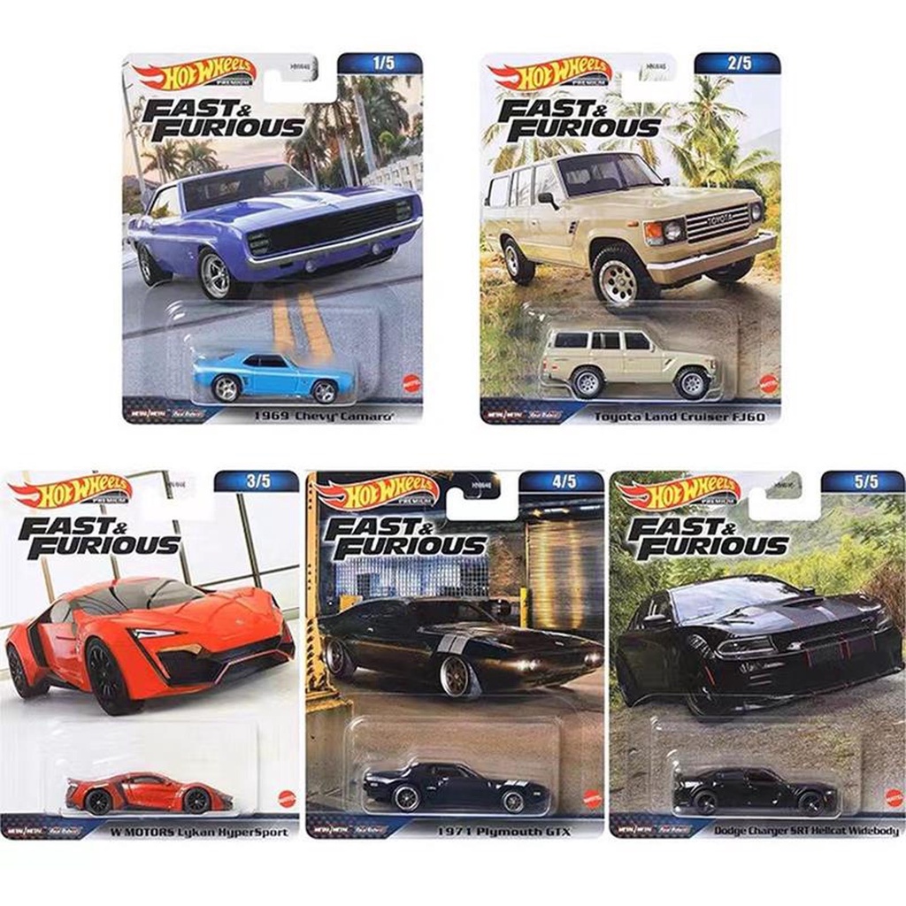 Hot Wheels - Set 5 Miniaturas e Caixa Especial - Velozes e Furiosos - Lote  B - GJP74 Escala Miniaturas by Mão na Roda 4x4