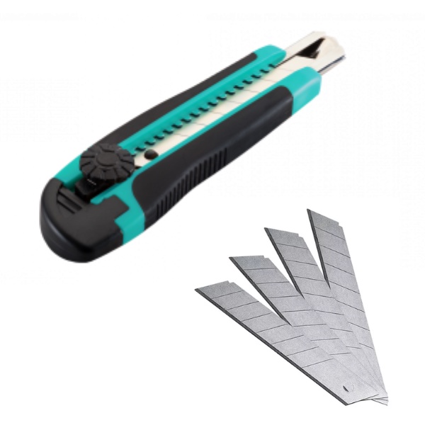 Kit Estilete com Trava Redonda Mais 10 laminas