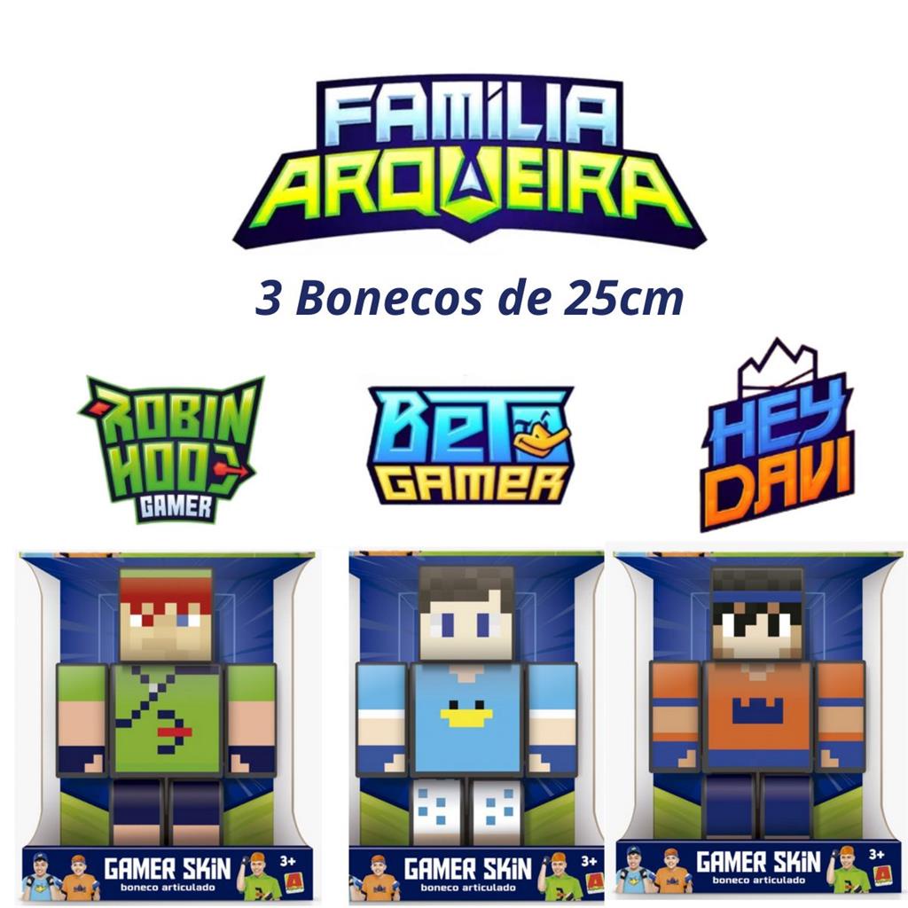 Boneco Robin Hood Gamer - Família Arqueira- 25cm - Minecraft -  -Algazarra