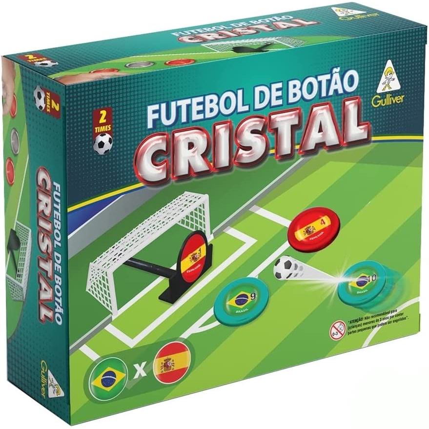 Jogo Futebol Club Brasil x Espanha Mundial Seleções Maleta Jogadores  Pintados Original Gulliver Brinquedo Presente