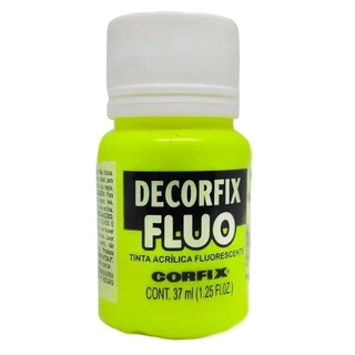 Tinta Decorfix Fluorescente 1002 Amarelo Limao 37ml