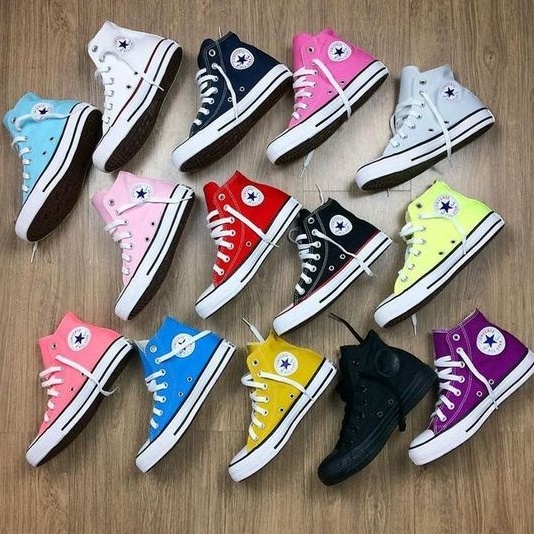 All star cano alto best sale azul marinho