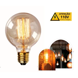Lâmpada G95 Filamento De Carbono 40w 110v E27 Retrô - ATENÇÃO PRODUTO SOMENTE EM 110V