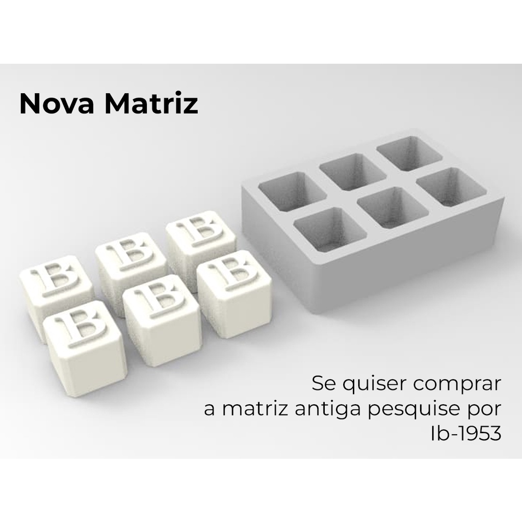 Molde de Silicone Letra Cubo Mini Lembrancinha - Presente 6Cav. Letra ...