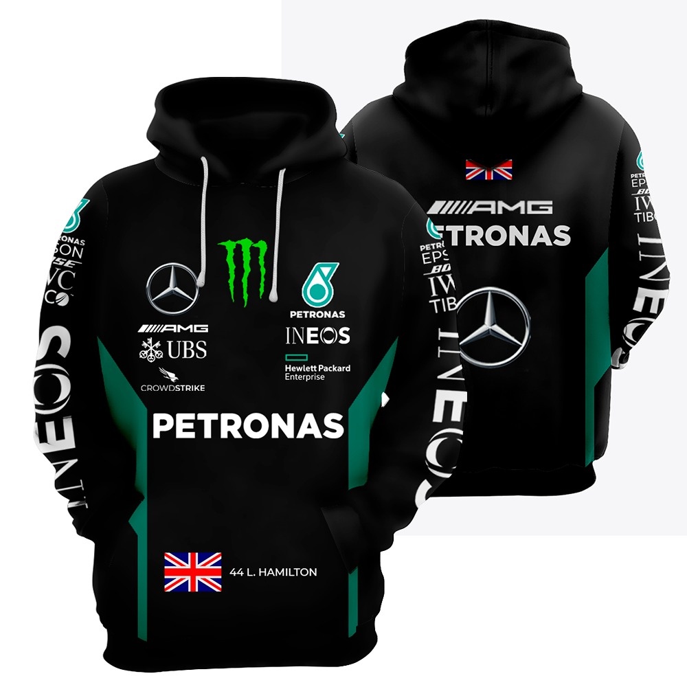 Blusa Moletom Corrida Preta Formula 1