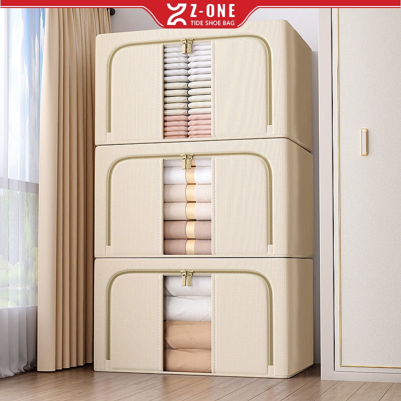 Oxford Cloth Clothing Storage Box Roupa De Tecido Organizador Móvel Cesta De Armazenamento Dormitório Dobrável