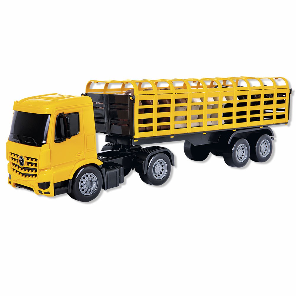 Kit Brinquedo Caminhão Basculante e Caminhão Com Toras Iveco