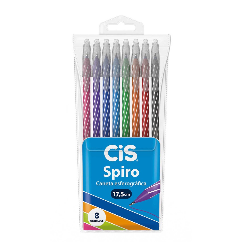 Caneta Spiro Clean e Spiro Glow Sortidas Com 8 - Cis | Shopee Brasil