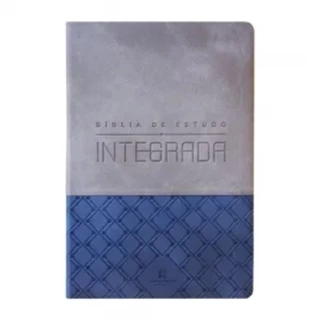 Bíblia de estudo integrada | NVI | Capa Luxo Azul e Grafite em Oferta na Shopee