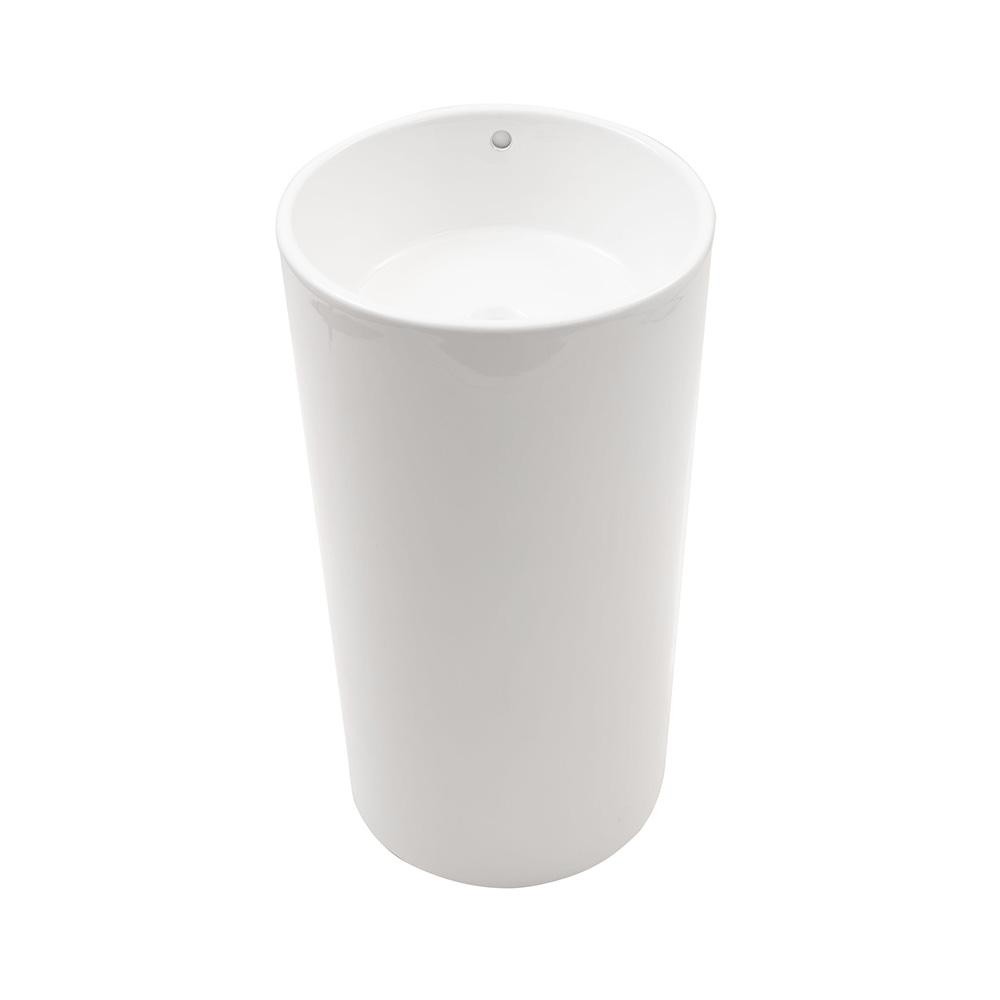 Cuba De Piso Para Banheiro Cerâmica 45 cm Espinélio Pingoo - Branco