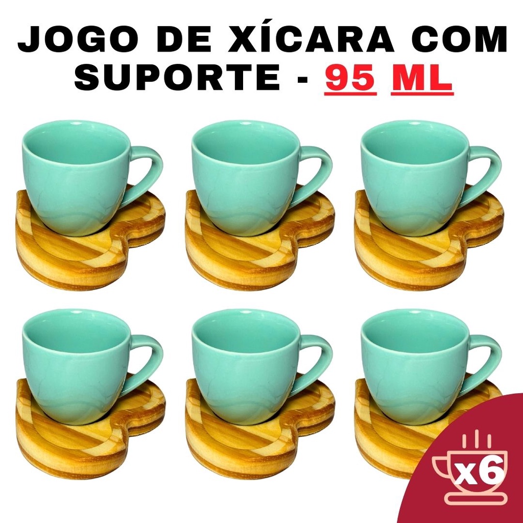 Jogo para Chá em Porcelana Verde - Conjunto de Xícaras Elegantes