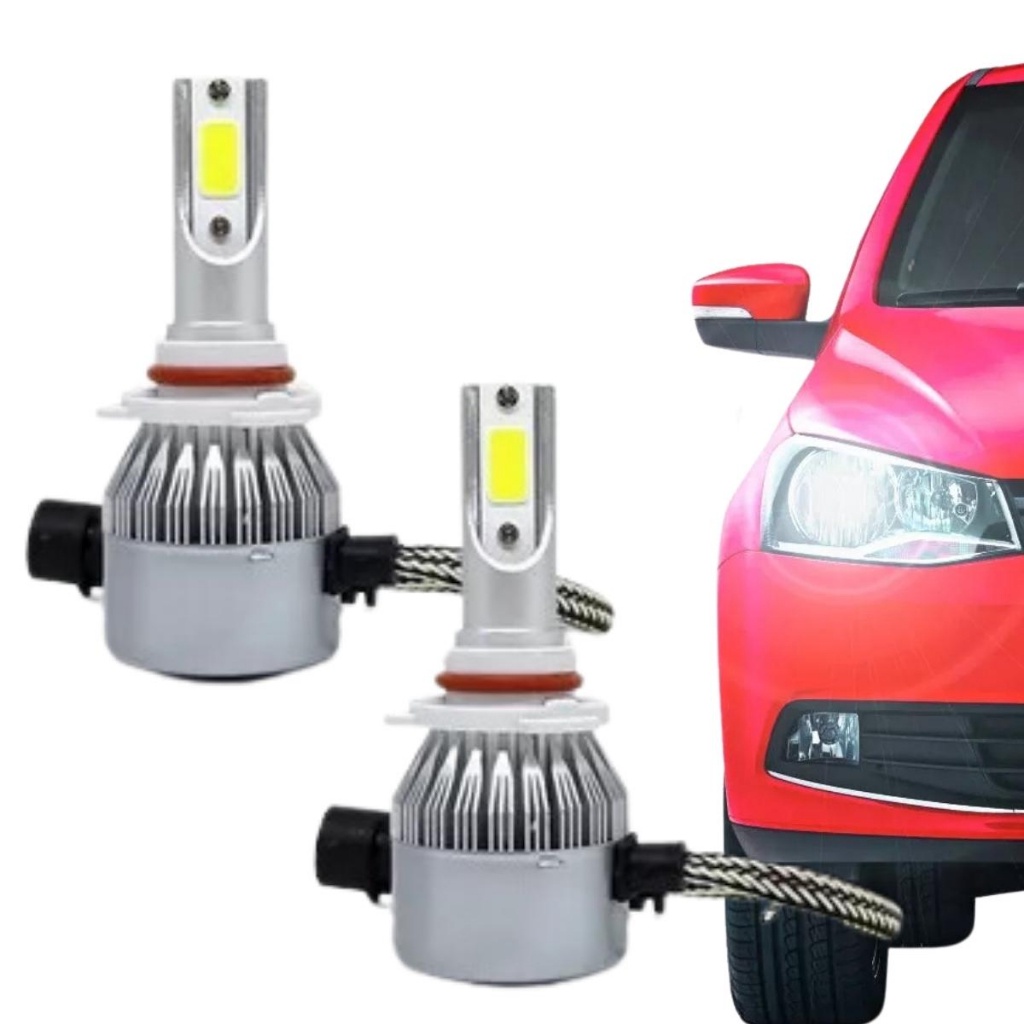 Kit Par Lâmpada Automotiva Super Led H1 H3 H4 H6 H7 H11 H13 H16