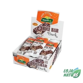 KIT 12 Unidades Rice Bar Dark Barra de Arroz Coberta com Chocolate Sem Glúten 11g - Natural Life