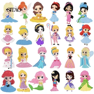 12pcs Kit De Adesivos Diamantados , Pintura Com Diamante Para Crianças , Adesivo Fofo De Desenho Animado Iniciantes Artesanato Infantil , Presente
