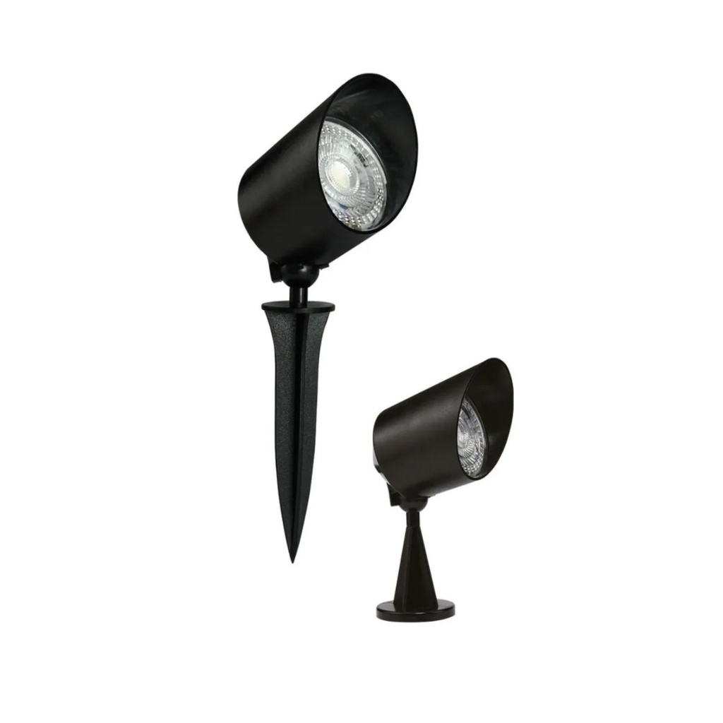 ESPETO SPOT JARDIM LED CLEAN PRETO 5W BIV LUZ BRANCA IP65 Shopee Brasil